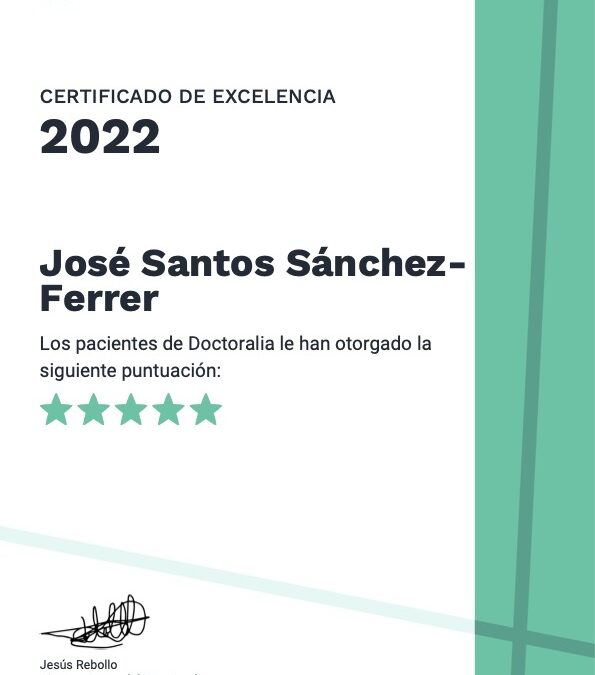 CERTIFICADO DE EXCELENCIA 2022